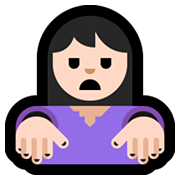 🧟🏻‍♀️ Emoji weiblicher Zombie: helle Hautfarbe Microsoft Windows 10 October 2018 Update.