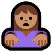 🧟🏽‍♀️ Emoji weiblicher Zombie: mittlere Hautfarbe Microsoft Windows 10 October 2018 Update.