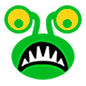 👾 Emoji Monstruo Alienígena en Microsoft Windows 10.