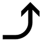 Emoji ⤴️ Freccia Curva In Alto su Microsoft Windows 10.