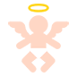 👼🏻 Emoji Bebê Anjo: Pele Clara na Microsoft Windows 10.