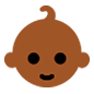 👶🏾 Emoji Bebê: Pele Morena Escura na Microsoft Windows 10.