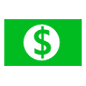 Émoji 💵 Billet En Dollars sur Microsoft Windows 10.