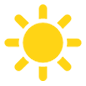☀️ Emoji Sol en Microsoft Windows 10.