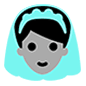 👰 Emoji Novia Con Velo en Microsoft Windows 10.
