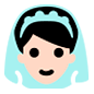 👰🏻 Emoji Novia Con Velo: Tono De Piel Claro en Microsoft Windows 10.