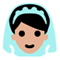 👰🏼 Emoji Novia Con Velo: Tono De Piel Claro Medio en Microsoft Windows 10.