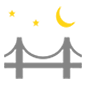 🌉 Emoji Ponte à Noite na Microsoft Windows 10.