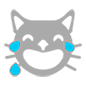 Katze mit Freudentränen