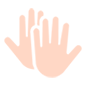 👏🏻 Emoji Mãos Aplaudindo: Pele Clara na Microsoft Windows 10.