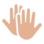 👏🏼 Emoji Mãos Aplaudindo: Pele Morena Clara na Microsoft Windows 10.