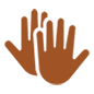 👏🏾 Emoji Mãos Aplaudindo: Pele Morena Escura na Microsoft Windows 10.