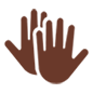 👏🏿 Emoji Mãos Aplaudindo: Pele Escura na Microsoft Windows 10.