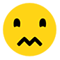 Emoji 😖 Faccina Frustrata su Microsoft Windows 10.
