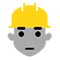 👷 Emoji Trabalhador De Construção Civil na Microsoft Windows 10.