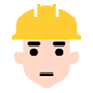 Emoji 👷🏻 Operaio Edile: Carnagione Chiara su Microsoft Windows 10.