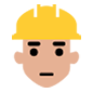 Emoji 👷🏼 Operaio Edile: Carnagione Abbastanza Chiara su Microsoft Windows 10.