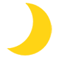 Emoji 🌙 Spicchio Di Luna su Microsoft Windows 10.