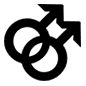 Emoji ⚣ Segno accoppiato maschile su Microsoft Windows 10.