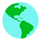 Émoji 🌎 Globe Tourné Sur Les Amériques sur Microsoft Windows 10.