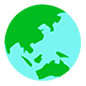 🌏 Emoji Globo Terráqueo Mostrando Asia Y Australia en Microsoft Windows 10.