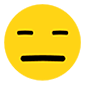 Emoji 😑 Faccina Inespressiva su Microsoft Windows 10.