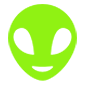 Émoji 👽 Alien sur Microsoft Windows 10.