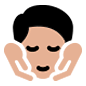 Emoji 💆🏼 Persona Che Riceve Un Massaggio: Carnagione Abbastanza Chiara su Microsoft Windows 10.