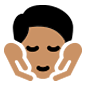 💆🏽 Emoji Person, die eine Kopfmassage bekommt: mittlere Hautfarbe Microsoft Windows 10.
