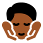 💆🏾 Emoji Person, die eine Kopfmassage bekommt: mitteldunkle Hautfarbe Microsoft Windows 10.