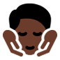 💆🏿 Emoji Person, die eine Kopfmassage bekommt: dunkle Hautfarbe Microsoft Windows 10.
