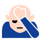 Emoji 🤦🏻 Persona Esasperata: Carnagione Chiara su Microsoft Windows 10.