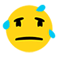 Emoji 😓 Faccina Sudata su Microsoft Windows 10.