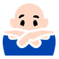 Emoji 🙅🏻 Persona Che Fa Segno Di No: Carnagione Chiara su Microsoft Windows 10.
