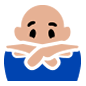 🙅🏼 Emoji Persona Haciendo El Gesto De «no»: Tono De Piel Claro Medio en Microsoft Windows 10.
