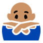 🙅🏽 Emoji Person mit überkreuzten Armen: mittlere Hautfarbe Microsoft Windows 10.