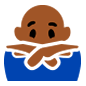 🙅🏾 Emoji Persona Haciendo El Gesto De «no»: Tono De Piel Oscuro Medio en Microsoft Windows 10.