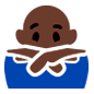 🙅🏿 Emoji Persona Haciendo El Gesto De «no»: Tono De Piel Oscuro en Microsoft Windows 10.