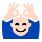🙆🏻 Emoji Person mit Händen auf dem Kopf: helle Hautfarbe Microsoft Windows 10.