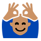 🙆🏽 Emoji Persona Haciendo El Gesto De «de Acuerdo»: Tono De Piel Medio en Microsoft Windows 10.