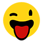 😜 Emoji Cara Sacando La Lengua Y Guiñando Un Ojo en Microsoft Windows 10.