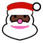 🎅🏿 Emoji Papá Noel: Tono De Piel Oscuro en Microsoft Windows 10.