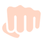 Emoji 👊🏻 Pugno Chiuso: Carnagione Chiara su Microsoft Windows 10.