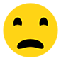 Emoji 😦 Faccina Imbronciata Con Bocca Aperta su Microsoft Windows 10.