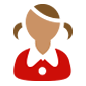 Emoji 👧🏽 Bambina: Carnagione Olivastra su Microsoft Windows 10.