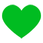 Emoji 💚 Cuore Verde su Microsoft Windows 10.