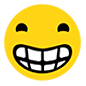 😁 Emoji Rosto Contente Com Olhos Sorridentes na Microsoft Windows 10.