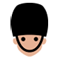 💂🏼 Emoji Wachmann/Wachfrau: mittelhelle Hautfarbe Microsoft Windows 10.