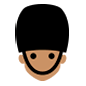 💂🏽 Emoji Guardia: Tono De Piel Medio en Microsoft Windows 10.