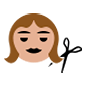 💇🏼 Emoji Person beim Haareschneiden: mittelhelle Hautfarbe Microsoft Windows 10.